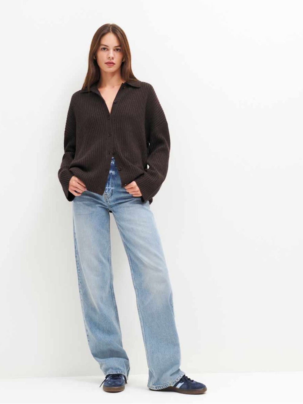 Reformation Fantino Cashmere Collared Cardigan - Picture 3 of 7